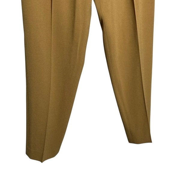 Aritzia Babaton Sz 0 Conan Mid Rise Slim Cropped Ankle Trouser Pants Yellow - Picture 7 of 11